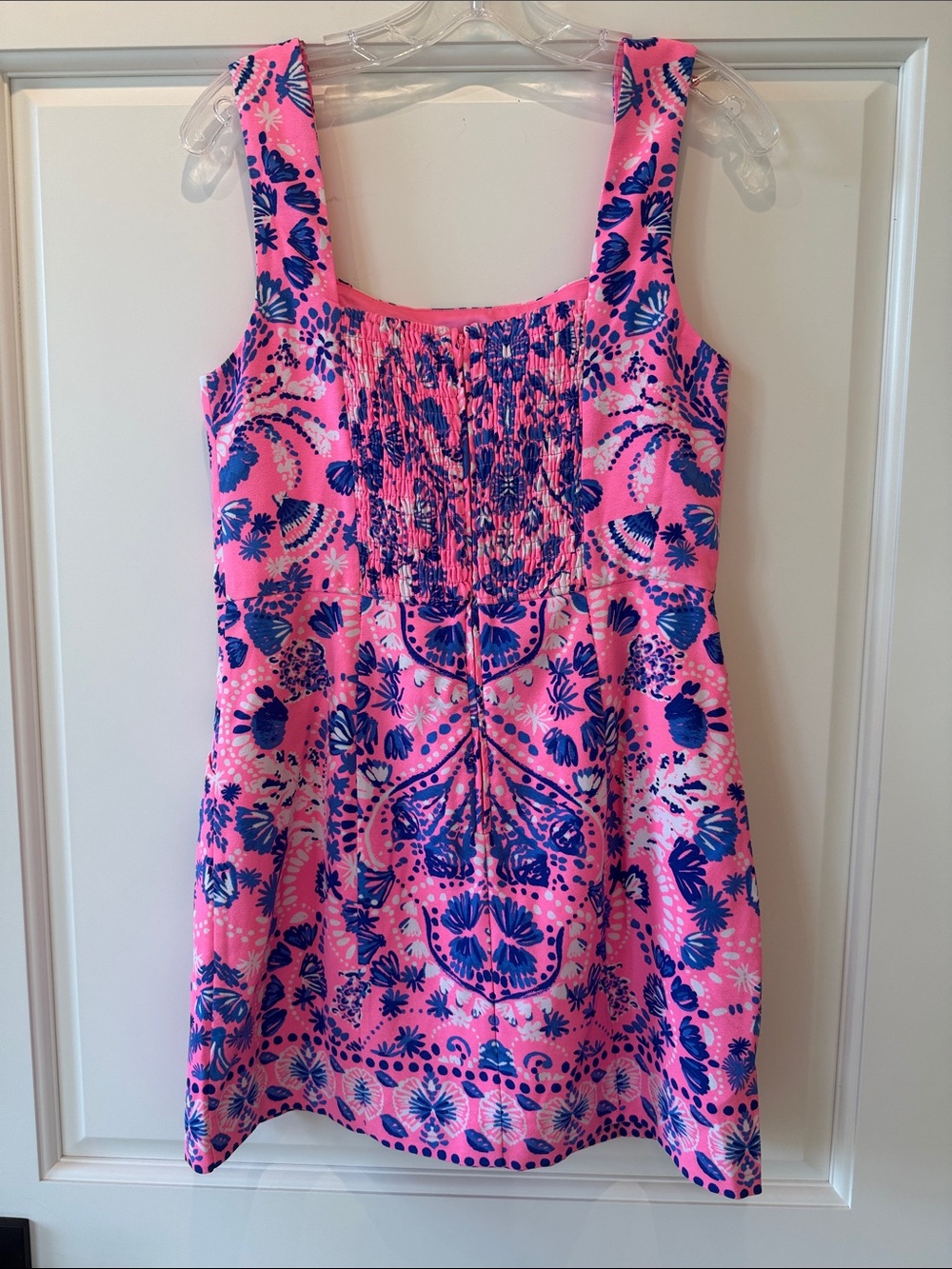 Lilly Pulitzer Pink Floral and Blue Accents Romper - Picture 2 of 7